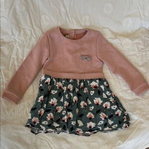 Jean Bourget Pink and Green Floral Dress